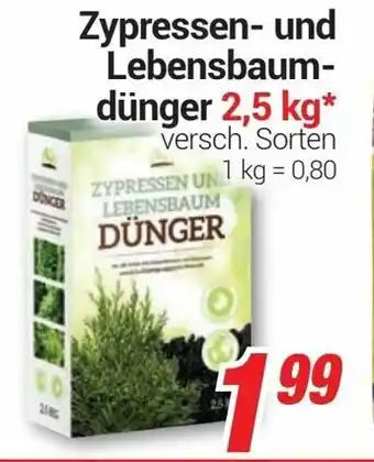 CENTERSHOP Zypressen und Lebensbaumdünger 2,5kg Angebot