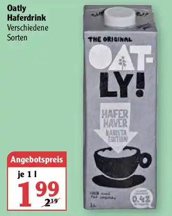 Globus Oatly Haferdrink 1L Angebot