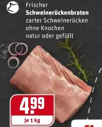 REWE Frischer Schweinerückenbraten 1kg Angebot