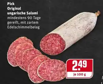 REWE Pick Original ungarische Salami 100g Angebot