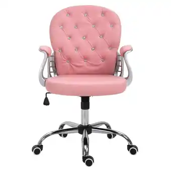 Netto Marken-Discount Vinsetto drehstuhl im eleganten design rosa 59,5 x 60,5 x 95-105 cm (lxbxh) chefsessel bürostuhl schreibtischstuhl computerst Angebot