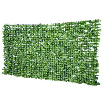 Netto Marken-Discount Outsunny künstliche sichtschutzhecke grün 300 x 150 cm (lxh) künstliche hecke zaunblende windschutz efeu Angebot
