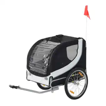 Netto Marken-Discount Pawhut fahrradanhänger für hunde weiß, schwarz 78 x 73 x 94 cm (lxbxh) hundeanhänger hund anhänger lastenanhänger Angebot