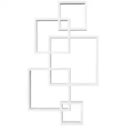 Netto Marken-Discount Homcom wandregal mit haken weiß 49,5l x 10,2b x 86h cm wandregal hängeregal cd regal schweberegal bücherregal wand Angebot