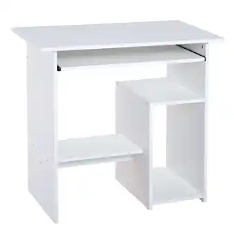 Netto Marken-Discount Homcom computertisch mit ausziehbarer tastaturplatte 80 x 45 x 75 cm (bxtxh) schreibtisch bürotisch gamingtisch pc-tisch Angebot