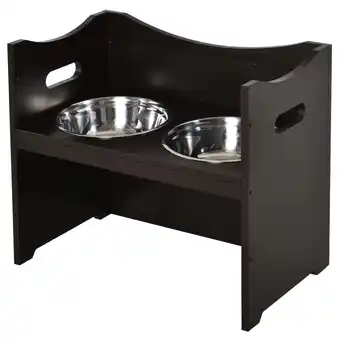 Netto Marken-Discount Pawhut futterstation höhenverstellbar dunkelbraun 54 x 31,5 x 47 cm (bxtxh) futterschüssel futternapf katzennapf fressnapf Angebot