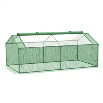 Netto Marken-Discount Outsunny gewächshaus mit eisenrohr grün 180l x 90b x 70h cm gewächshaus treibhaus tomatenhaus gewächshaus folientunnel Angebot