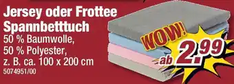 Poco Jersey oder Frottee Spannbetttuch Angebot