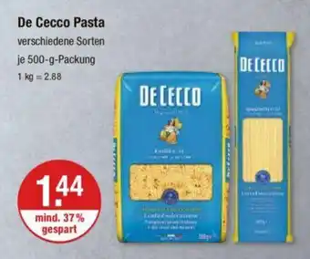 V Markt De Cecco Pasta verschiedene Sorten je 500-g-Packung Angebot