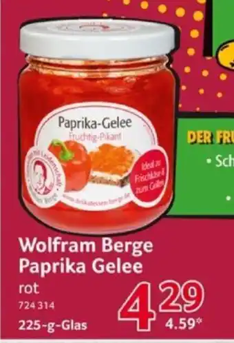 Selgros Wolfram Berge Paprika Gelee 225-g-Glas Angebot