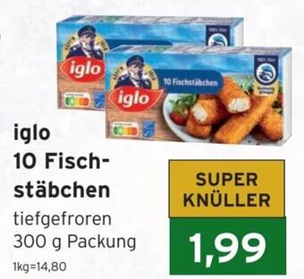 CAP Markt iglo 10 Fischstäbchen 300 g Packung Angebot