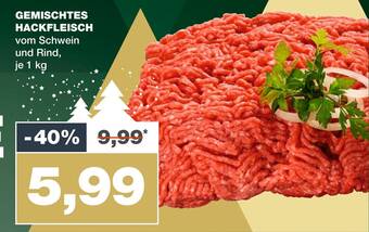mein real GEMISCHTES HACKFLEISCH vom Schwein und Rind, je 1 kg Angebot