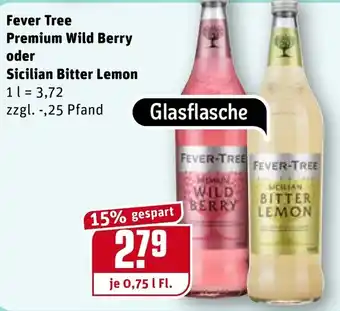 REWE Fever Tree Premium Wild Berry oder Sicilian Bitter Lemon 0,75L Angebot