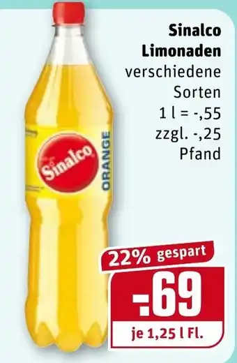 REWE Sinalco Limonaden 1,25L Angebot