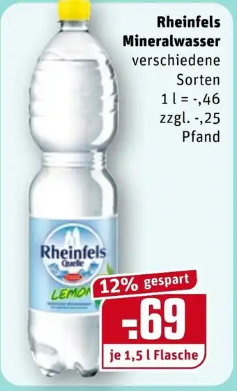 REWE Rheinfels Mineralwasser 1,5L Angebot