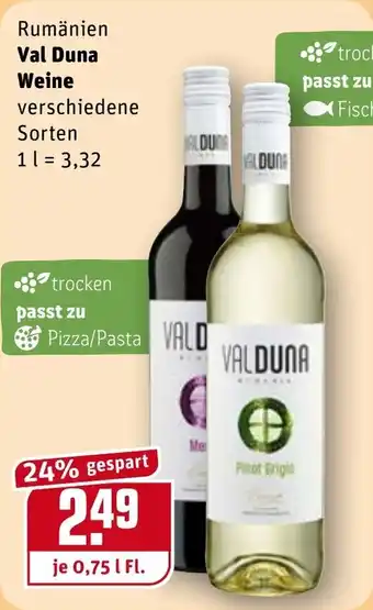 REWE Val Duna Weine 0,75L Angebot