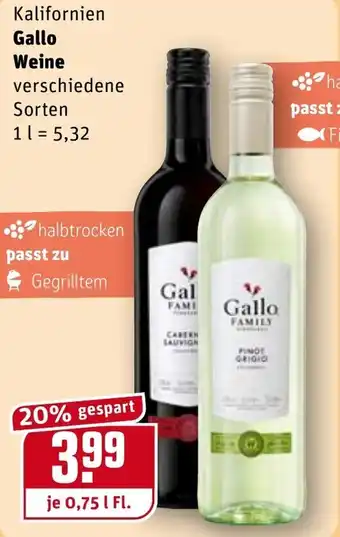 REWE Gallo Weine 0,75L Angebot