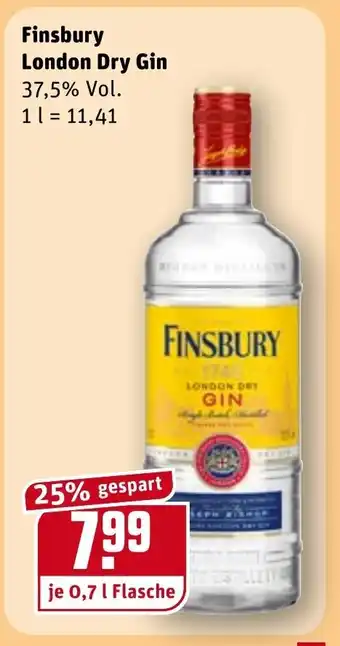 REWE Finsbury London Dry Gin 0,7L Angebot