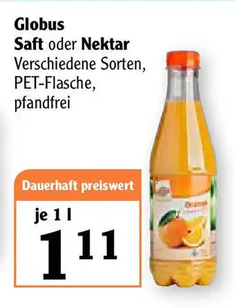 Globus Globus Saft oder Nektar 1L Angebot