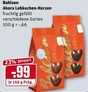 REWE Bahlsen Akora Lebkuchen Herzen 150g Angebot