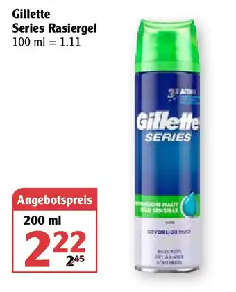 Globus Gillette Series Rasiergel 200ml Angebot