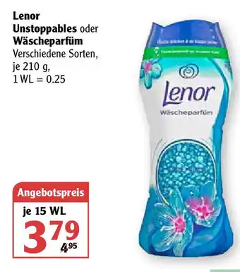 Globus Lenor Unstoppables oder Wäscheparfüm Angebot