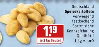 REWE Center Speisekartoffeln 3kg Beutel Angebot