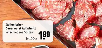 REWE Center Italienischer Dauerwurst Aufschnitt 100g Angebot