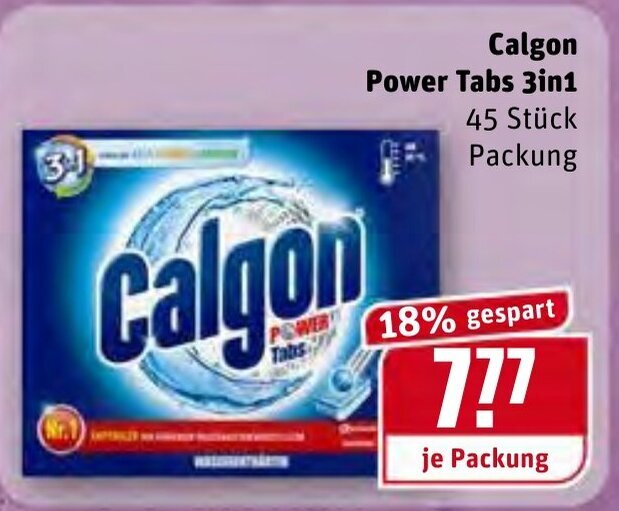 Calgon Power Tabs 3in1 Angebot bei REWE Center