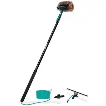 ManoMano Vonroc teleskop-waschbürste – 6,50m – inklusive mehrzweckbürste, 2-in-1-fensterreiniger, 9m-schlauch und seifenspender Angebot