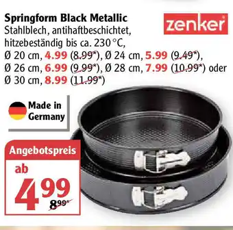 Globus Zenker Springform Black Metallic Angebot