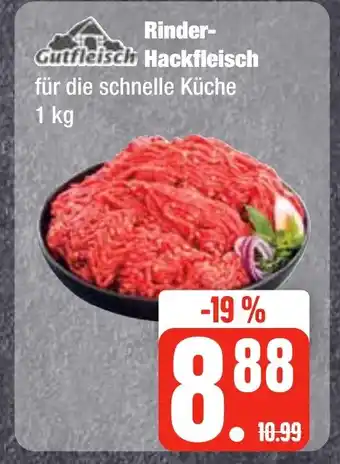 Edeka Frischemarkt Gutfleisch Rinder-Hackfleisch für die schnelle Küche 1 kg Angebot