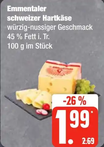 Edeka Frischemarkt Emmentaler schweizer Hartkäse 100g Angebot