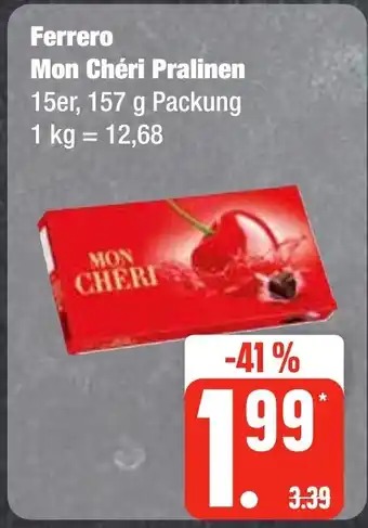 Edeka Frischemarkt Ferrero Mon Chéri Pralinen 15er, 157 g Packung Angebot