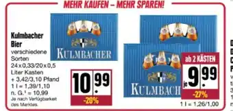 nah & gut Kulmbacher Bier 24*330/20*500ml Angebot