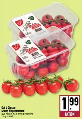 nah & gut Gut & Günstig Cherry Rispentomaten aus Italien, Kl. I, 500 g Angebot