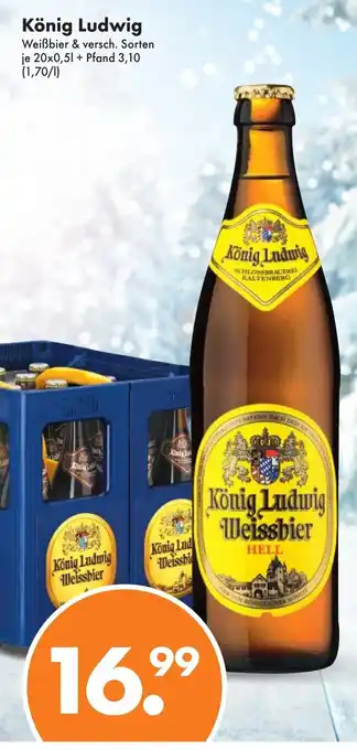 Trink und Spare König Ludwig Weißbier & versch. Sorten 20*500ml Angebot