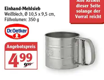 Globus Dr. Oetker Einhand Mehlsieb Angebot