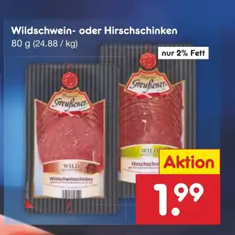 Netto Marken-Discount Wildschwein- oder Hirschschinken 80 g Angebot