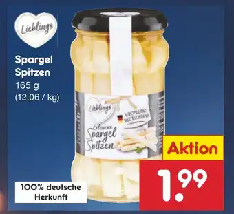 Netto Marken-Discount Lieblings Spargel Spitzen 165 g Angebot