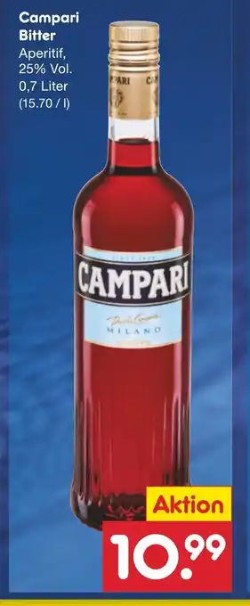 Netto Marken-Discount Campari Bitter Aperitif, 0,7 Liter Angebot