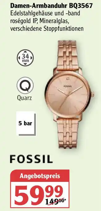 Globus Fossil Damen Armbanduhr BQ3567 Angebot