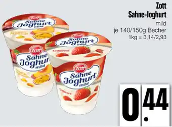 Edeka Xpress Zott Sahne-Joghurt 140/150 g Becher Angebot