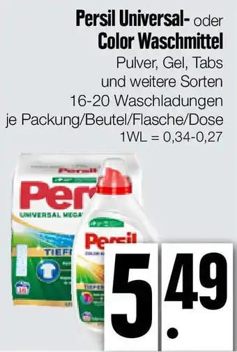 Edeka Xpress Persil Universal oder Color Waschmittel 16-20 Waschladungen Angebot