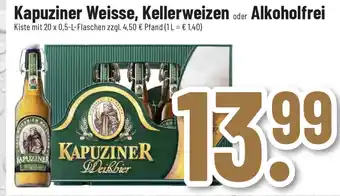 trinkgut Kapuziner Weisse, Kellerweizen oder Alkoholfrei 20x0,5 L Flasche Angebot