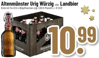 trinkgut Altenmünster Urig Würzig oder Landbier 14x0,5 L Angebot