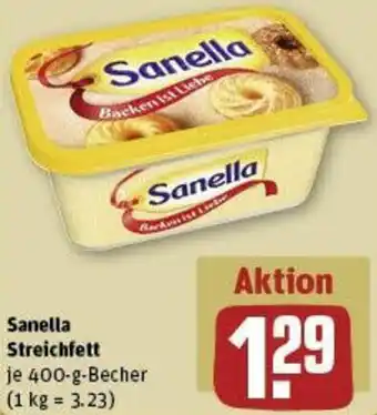 REWE Sanella Streichfett 400 g Becher Angebot