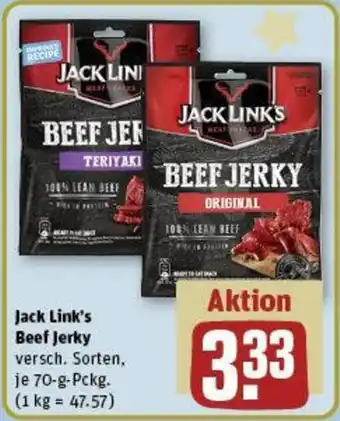 REWE Jack Link's Beef Jerky 70 g Pckg. Angebot