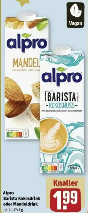 REWE Alpro Barista Kokosdrink oder Mandeldrink 1 L Pckg. Angebot