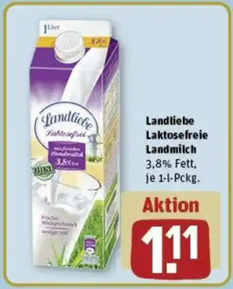 REWE Landliebe Laktosefreie Landmilch 1-l-Pckg. Angebot